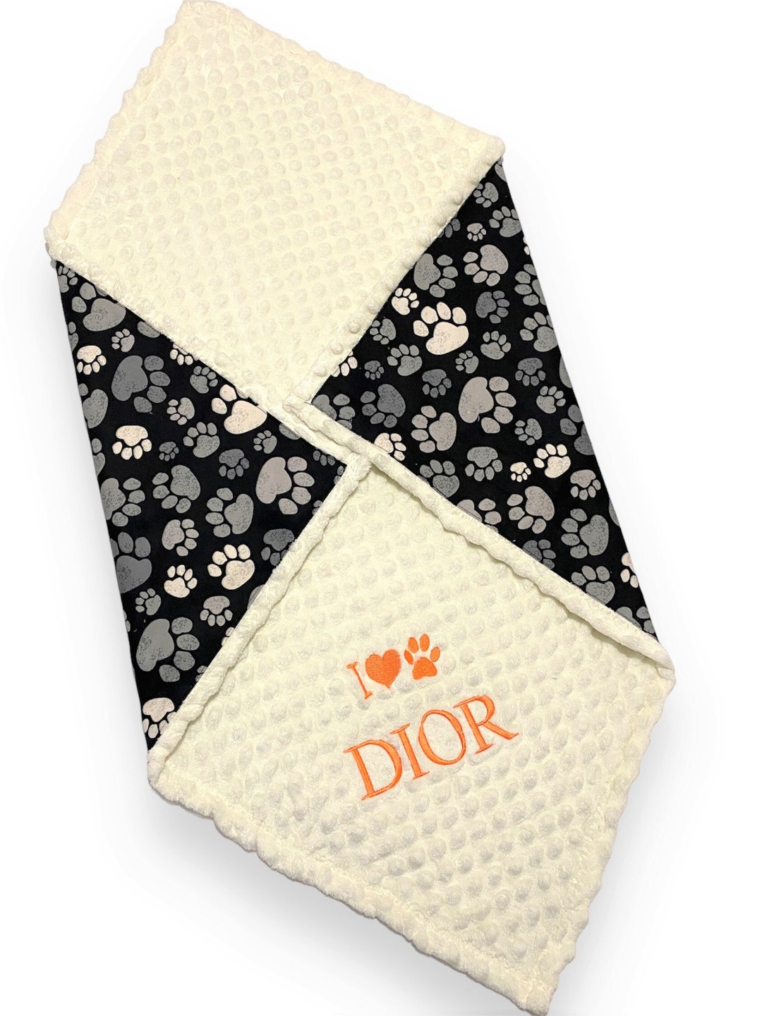 Personalized pet blanket custom pet blanket paw blanket dog blanket