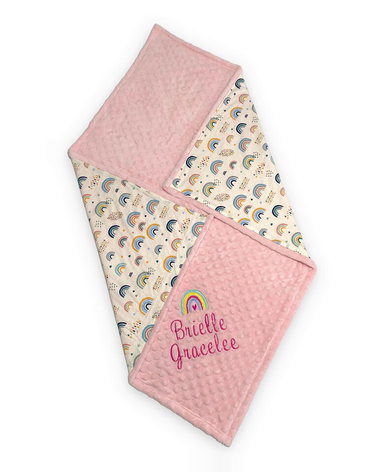 Personalized Baby Blanket Rainbow Baby Blanket Custom Baby Etsy