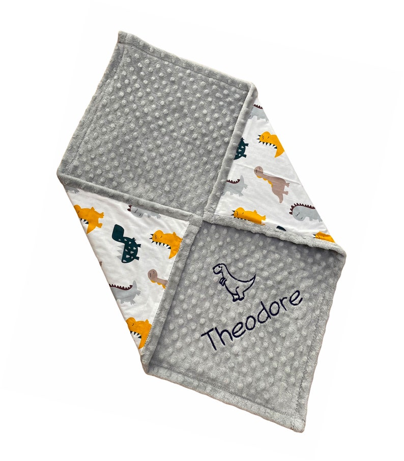 Personalized Baby Blanket Dinosaur Baby Blanket Custom Baby Etsy