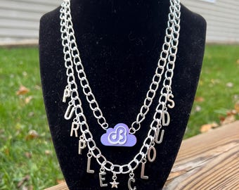 Purple Cloud Daily Bread Inspired Charm Necklace
