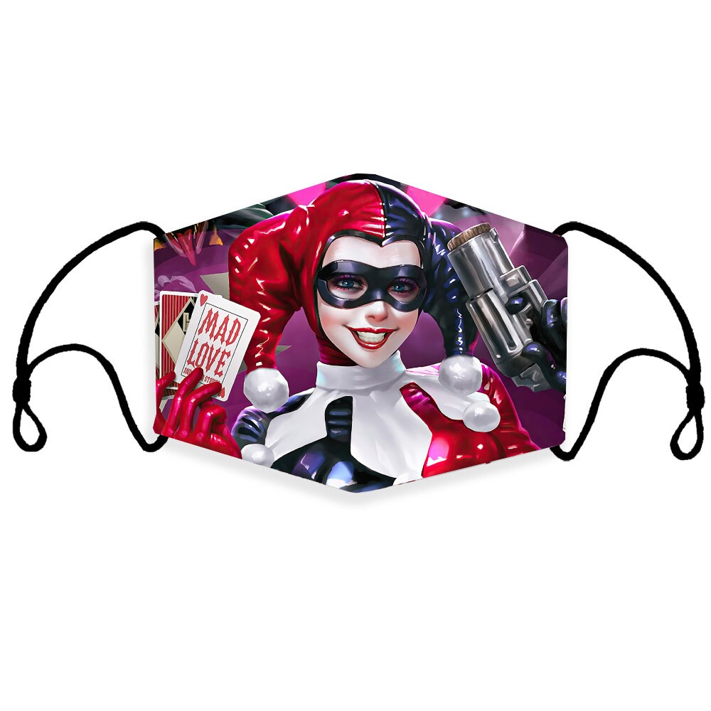 Harley quinn face maskJoker face maskmask with filterBest Etsy