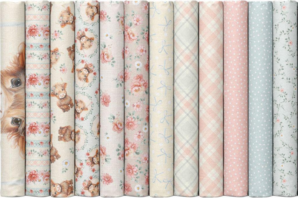 New -TIMELESS TREASURES Til the Cows Come Home - Fleur Stripe Soft ...