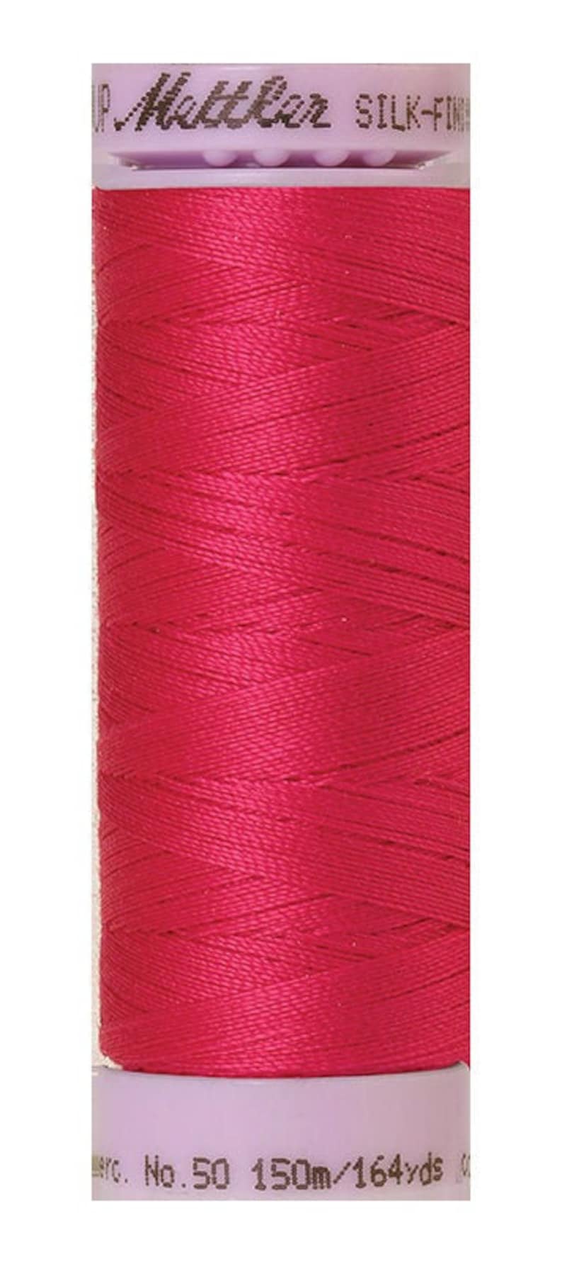 164 yards -50 Weight Great for Quilting, Machine embroidery or General Sewing Fuschia METTLER COTTON Silk Finished Thread .