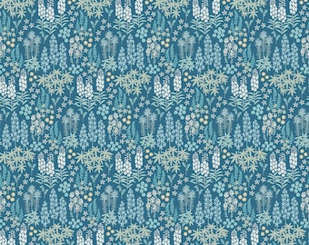 NEW! Horizon by Pippa Shaw for Figo Fabrics - Sold by 1/2 Yards -Floral on teal