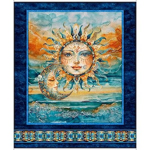 NOUVEAU - Boho SUNRISE - Panneau uniquement - Bleu marine - Environ 36 x 44