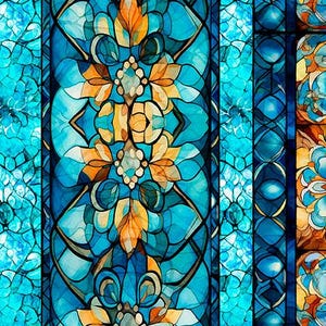NOUVEAUTÉ - LEVER DU SOLEIL bohème - Vendu par 1/2 mètre - Rayure décorative céleste - Turquoise