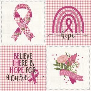 Hope in Bloom Pink PANEL by Riley Blake