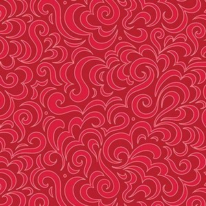 Contempo Studio Winter Jewels by Amanda Murphy Collection - Sold by 1/2 yard  - Red Elegance