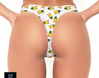 Swingers Pineapple Up Side Down Devil  SEXY bikini Thong Panties