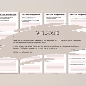 Digital SMART Goal Setting Worksheet, Productivity Planner Printable ...