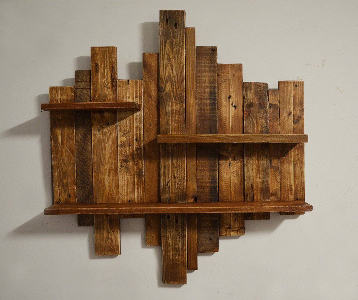 Rustic Wooden Shelf Handmade From Rustic Reclaimed Wood Etsy