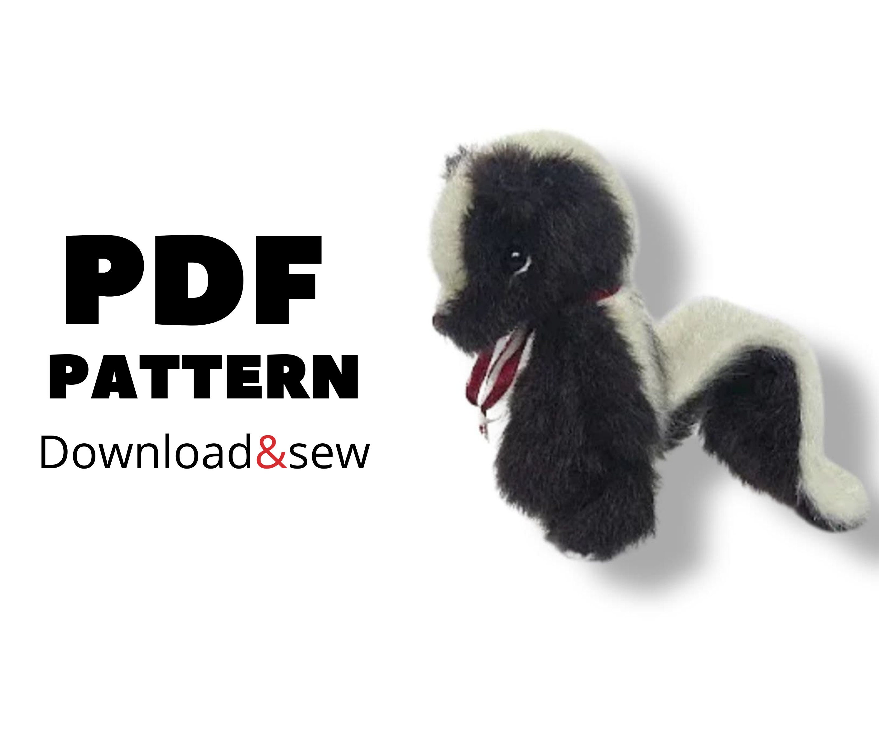 SKUNK SEWING PATTERN Skunk Teddy Pattern Stuffed Skunk | Etsy