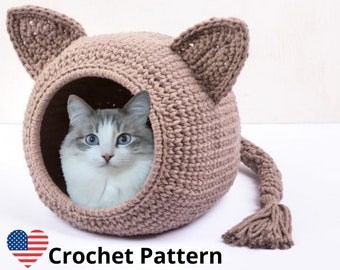 crochet cat igloo