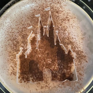 Disney Castle - Coffee Stencil Disney Disneyland Disney World Laser Cut Acrylic