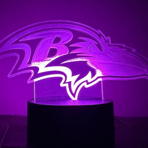 16 Color Baltimore Ravens LED Acrylic Light Football Gift