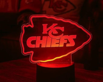 16 Color Kansas City Chiefs LED Acrylic Light Football Gift