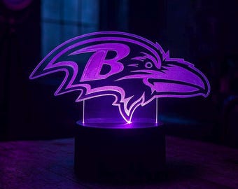 16 Color Baltimore Ravens LED Acrylic Light Football Gift