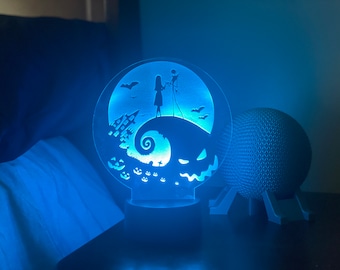 Nightmare before on sale christmas night light