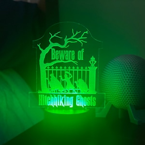 16 Color Hitchhiking Ghosts Haunted Mansion LED Acrylic Light Disney World Disneyland