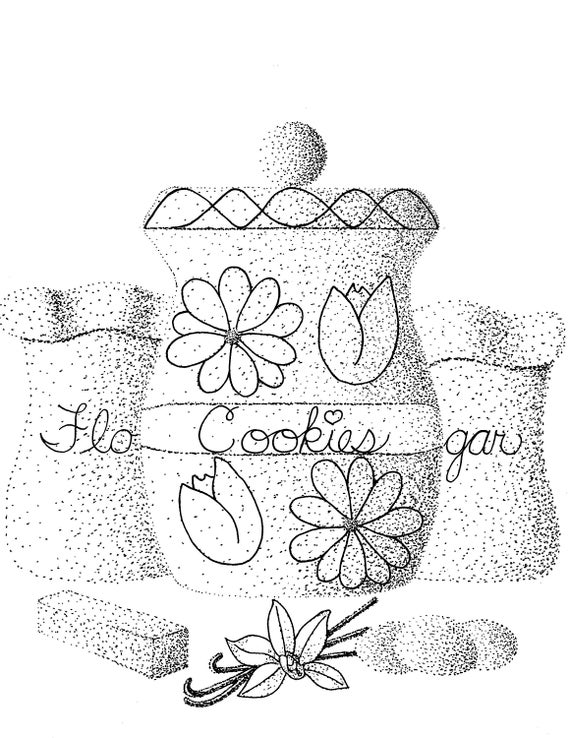 Cookies in the Cookie Jar coloring pages | Etsy