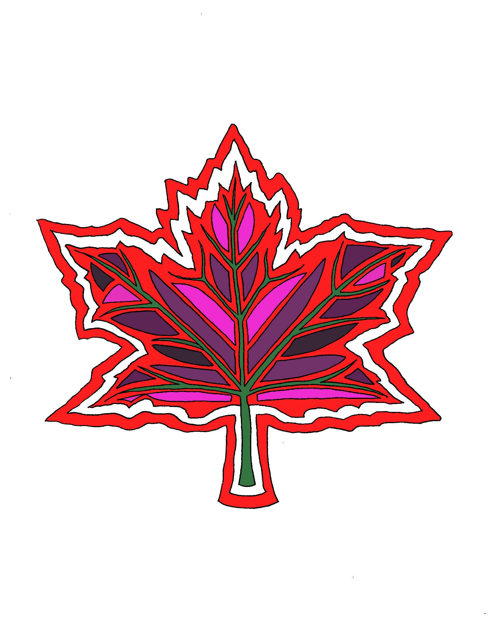Maple Leaf coloring pages | Etsy