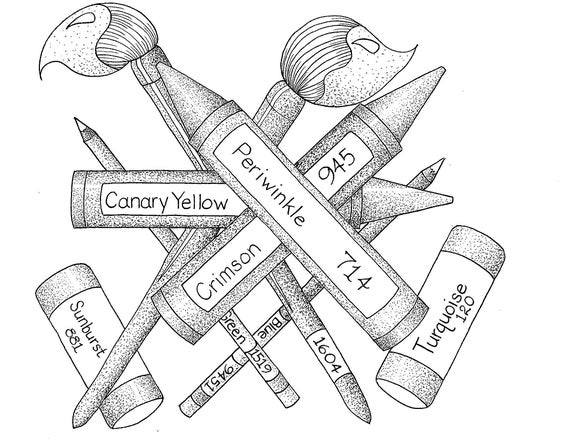 Art Supply Coloring Pages Coloring Pages