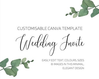 CUSTOM WEDDING INVITE (Digital & Editable)