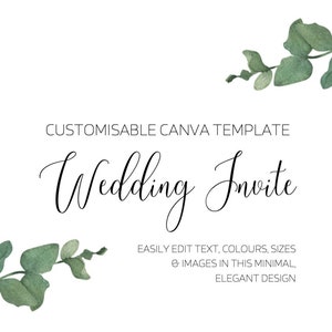 CUSTOM WEDDING INVITE (Digital & Editable)