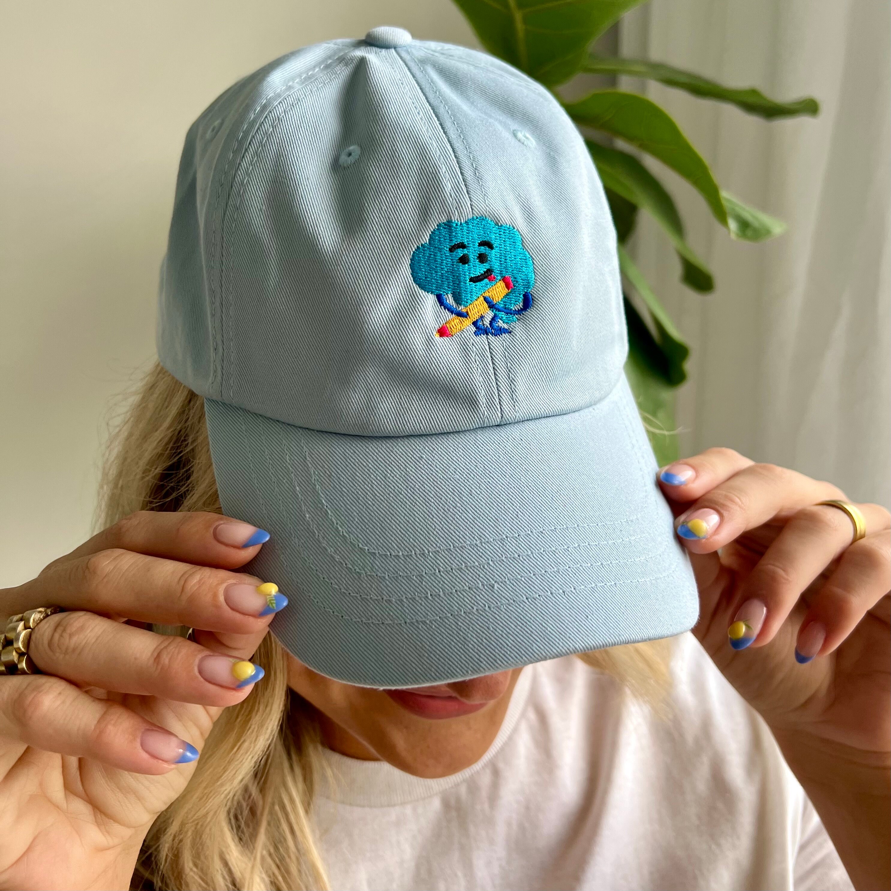 Embroidered Hat | Creative Hat for Artists | Mental Health Apparel - Etsy