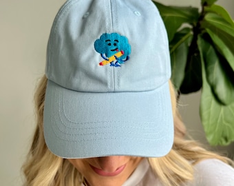 Embroidered hat | Creative hat for artists | Mental health apparel