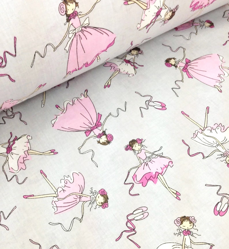 Ballerina Girl cotton fabric baby fabric by the yard fabric by Etsy