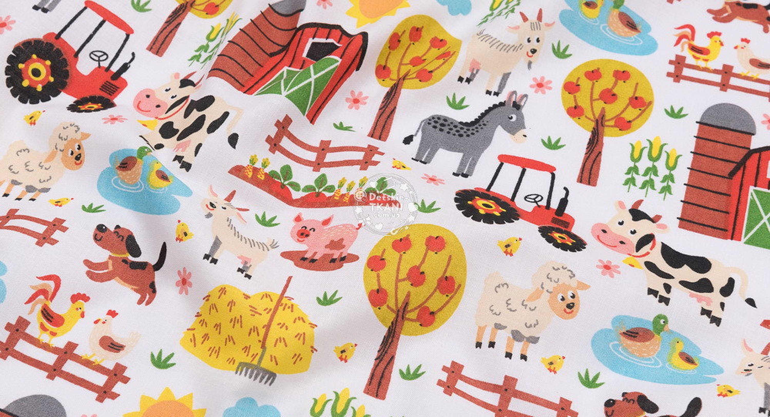 Cute Farm Animal Fabric 100 baby Cotton on the Farm fabric Etsy