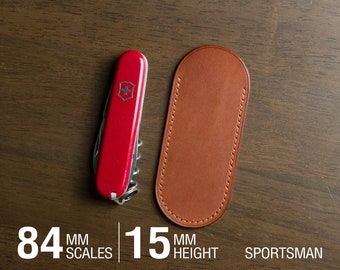 Leather Sheath for Victorinox Sportsman, Tourist, Tinker Small, Recruit, My First Victorinox H,Watch Opener, Walker,Handmade,Veg-Tan leather