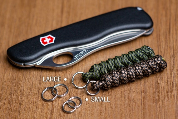 Paracord, Knife Lanyard With Split Ring, Stainless Steel, EDC, Key Chain,  Made to Order, Snake Knot Pattern -  Ireland