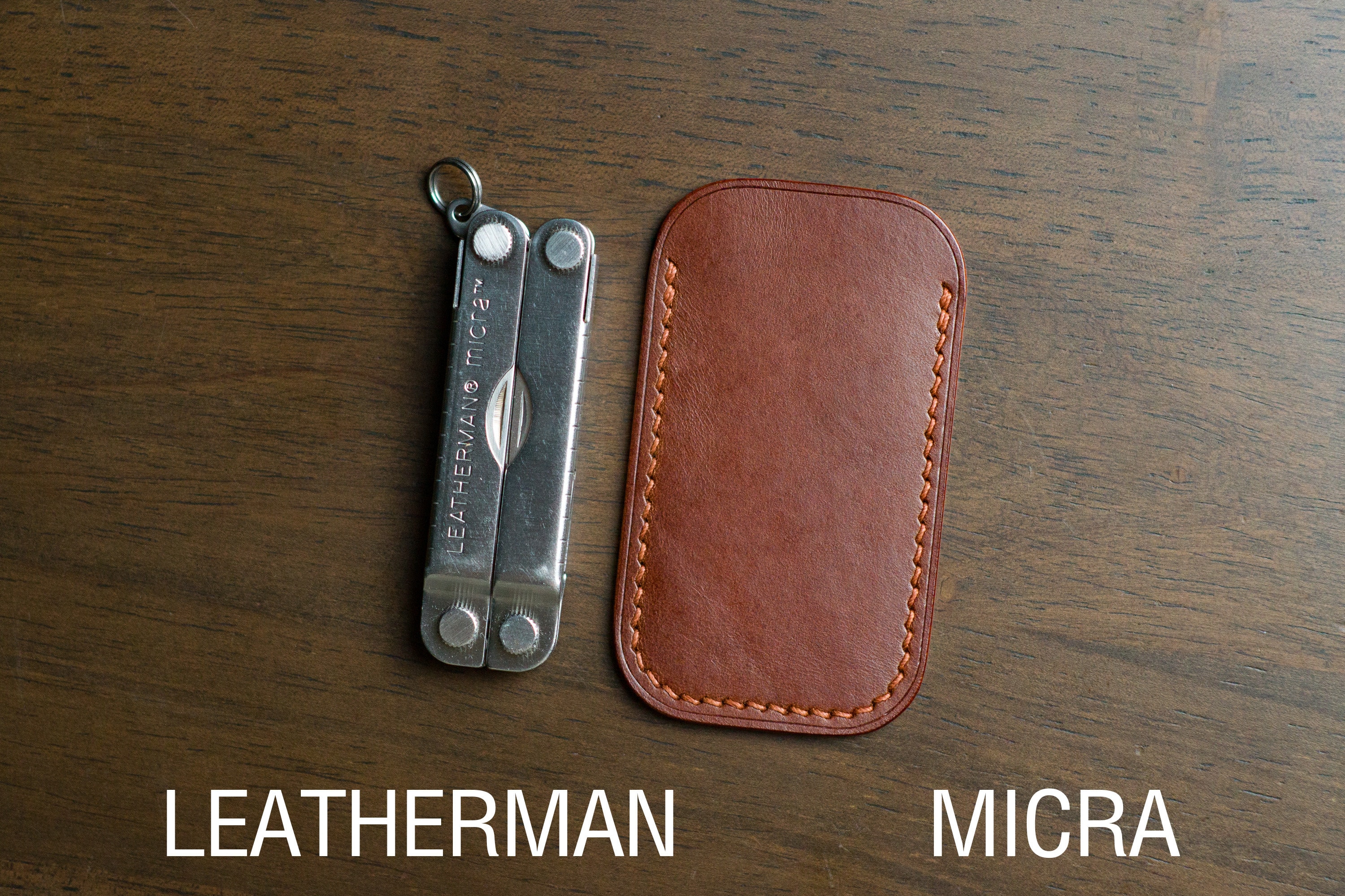 Leather Sheath for Leatherman Micra, Handmade, Buttero, Veg-tan Leather -   Denmark