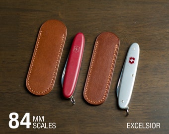 Leather Sheath for Victorinox Excelsior, 84 mm scales, Handmade, Buttero, Veg-Tan leather