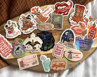 Huge Sticker bundle, kindle stickers, bookish sticker, girlie stickers, book lover gift