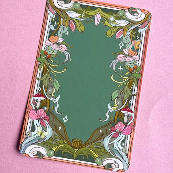 Woodland art nouveau kindle insert, woodland art print, kindle accessories, kindle decoration, bookish gift, gift for reader, autumn gift