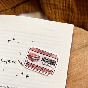 Library Card Sticker, Bookish Sticker, Kindle Sticker, Bookish Girlie ...