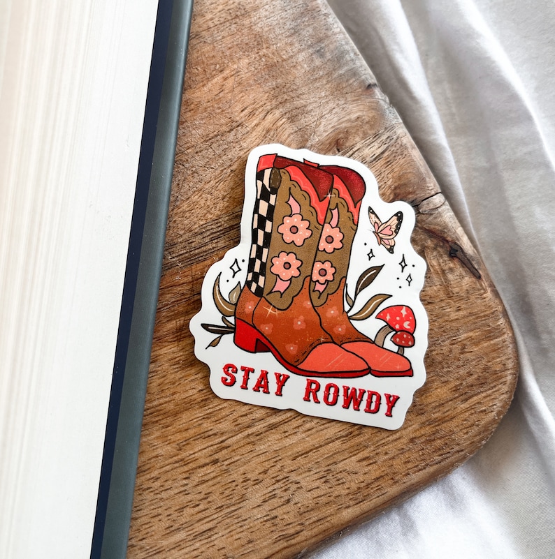 Rowdy Window Sticker Stay Rowdy Sticker, Bookish Sticker, Kindle Sticker, Bookish Girlie ...