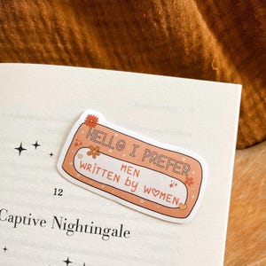 Men written by women sticker, bookish sticker, kindle sticker, Bookish Girlie Sticker, Kindle Girlie Sticker, Book lover gift