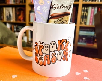 Spooky Season mug set, spooky mug, Halloween mug, fall mug, cute Halloween, spooky mug, Halloween gift, spooky gift, Halloween bookmark,