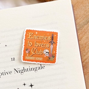 Vijanden van geliefden Clubsticker, leesgrage sticker, kindle-sticker, leesgrage girliesticker, Kindle-girliesticker, cadeau boekenliefhebber