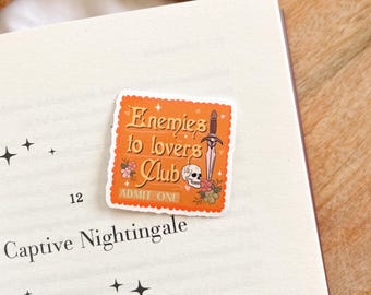 Vijanden van geliefden Clubsticker, leesgrage sticker, kindle-sticker, leesgrage girliesticker, Kindle-girliesticker, cadeau boekenliefhebber