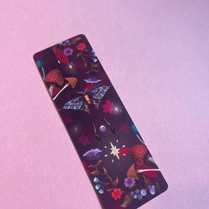 Autumn moths witchy mini bookmark, autumn bookmark, Cute Bookish Bookmark, Book lover gift, Gift for reader, Fall bookmark, bookish gift