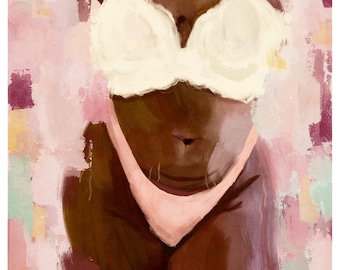 Body Positive Woman Of Color Print | Black Woman Print | Body Positive | Curvy Art | Black Art | African American Art | Feminist Wall Art