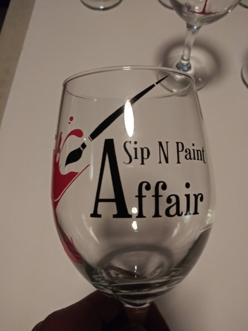 Sip And Paint Glass Art 12 Piece Wine Glass Set Etsy