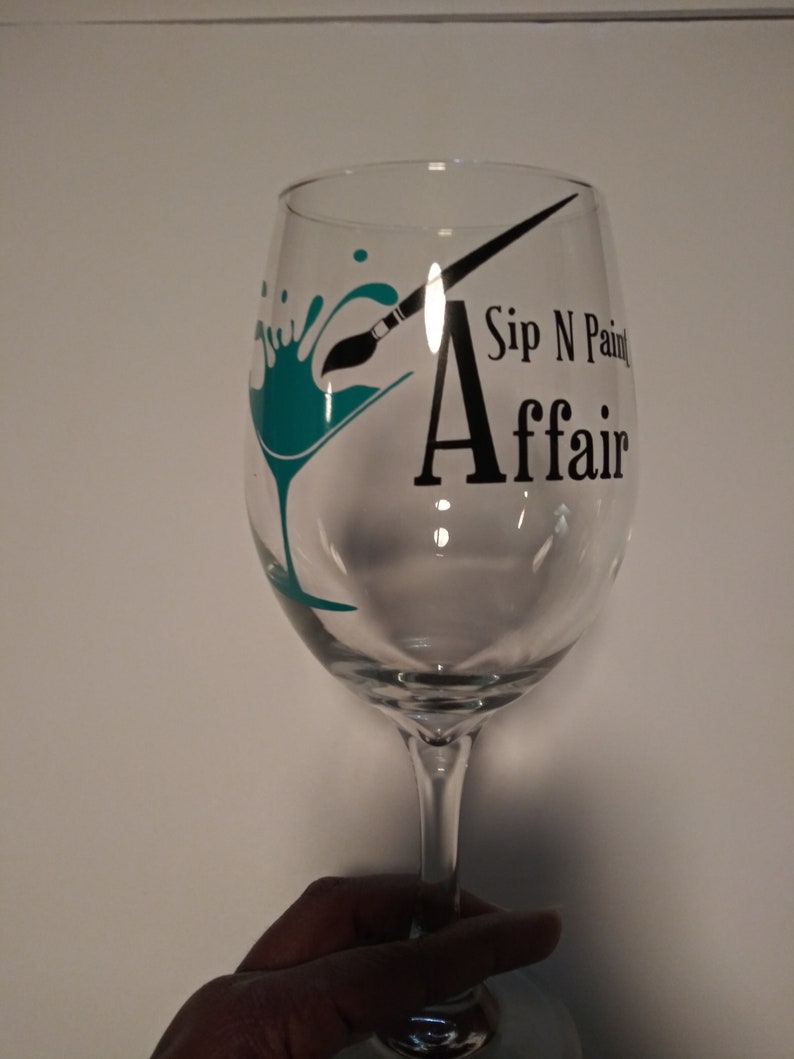 Sip And Paint Glass Art 12 Piece Wine Glass Set Etsy