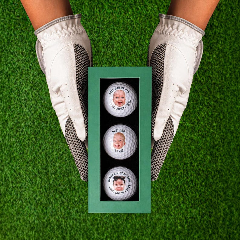 Custom Family Picture Golf Balls, Personalized Dad Gift, Funny Golf Gifts, Custom Photo Golf Ball for Husband, Father’s Day Golfer Gift image 3