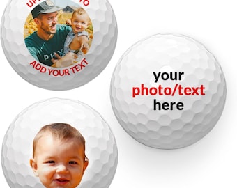 Golf Gifts for Men, Custom Golf Balls with Photo, Personalized Golf Balls, Funny Golf Ball Gift for Dad, Husband Birthday, Golfer Gift Idea